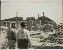 Ruins of Press Democrat Building after the 1906 quake, 591 Third Street, Santa Rosa, California