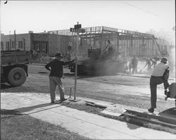 Building the new high school, Petaluma, California, 1959