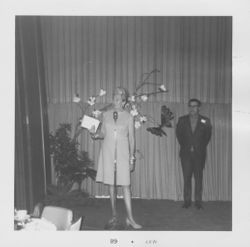 Helen Putnam at an unidentified veterans function, Petaluma, California, May, 1968