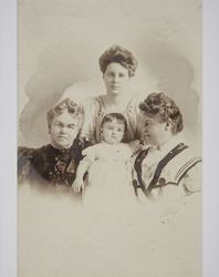 Portrait of the Hall, Brown and O'Brien family members, Petaluma, California, taken about 1884