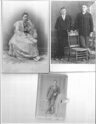 Three unidentified cabinet card portraits