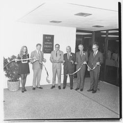 Ribbon cutting for Sebastopol Office of Bank of Sonoma County, Sebastopol, California, 1971