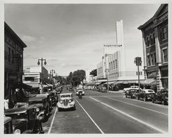 Looking east on Fourth Street from D Street