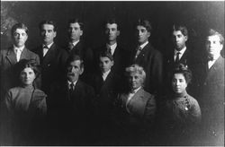 Portrait of the Manuel Borba family, Sebastopol, California, about 1898