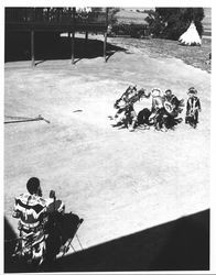 Boy Scouts performing Indian dances at the Old Adobe Days Fiesta, Petaluma, California, 1963