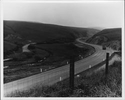 Coast Highway 1 between Valley Ford and Bodega Bay, California, Apr. 29, 1957