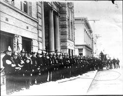 Members of an unidentified large city fire department, about 1896