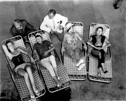 Women modeling sports wear at the Flamingo Hotel