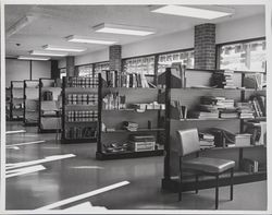 Staff work area in the library, Santa Rosa, California, 1969