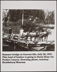 Summer bridge at Guerneville, California, July 22, 1875