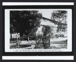 Old landmark on Gen. Vallejo's homestead, Sonoma Cal. it came from Switzerland, and was brought around the Horn in sections