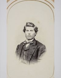 Portrait of an unidentified young man taken in Petaluma, California in the 1870s