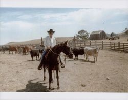 Irene Poff at the Poff Ranch, north of Bodega Bay, California, in the 1980s