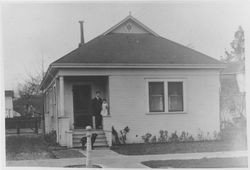 Unidentified people outside their Sonoma County homes