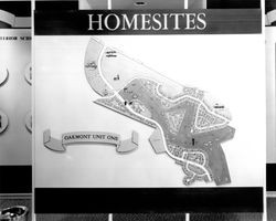 Homesite map of Oakmont Unit One, Santa Rosa, California, 1964