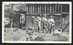 Mrs. Johnson, Mrs. Dobson, Mrs. Gerald at Powell home