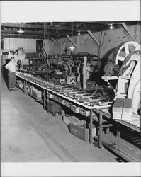 Printing press and other machinery of the Petaluma Argus-Courier, Petaluma, California, about 1955