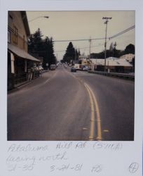 Petaluma Hill Road in Penngrove, California, facing north