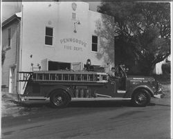 Penngrove Fire Department fire engine, Penngrove, California, about 1949