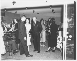 Opening night attendees at Ceci's Flamingo Shop, Santa Rosa, California, 1957