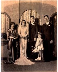 Alba Zucchetti and W. Russell Silva's wedding portrait , Petaluma, California, 1934