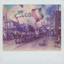 View of a Gravenstein Apple Show parade, Sebastopol, California