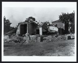 Santa Rosa bank entrance destroyed by the earthquake