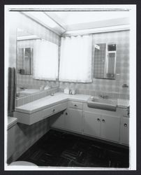 Bathroom in Saint Francis Acres model home, Santa Rosa, California, 1958
