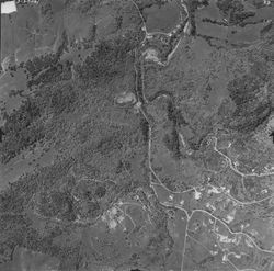 Looking over Mark West Springs Road--aerial view