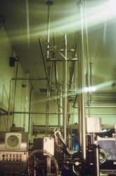 Milk processing machinery on display during the Clover Stornetta openhouse held at Clover Stornetta's processing plant, 91 Lakeville Street, Petaluma, California, September 28, 1991