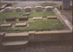 Tombstones in the Weston family plot, Cypress Hill Cemetery, Petaluma, California, April 1990