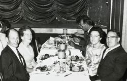 Jack W. Dei and Mary Dei at dinner with the Finks during a Roy Rogers Show at Lake Tahoe in July 1968