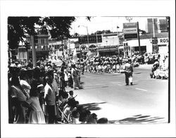 Girl Scouts march in the Sonoma-Marin Parade, Petaluma, California, about 1955