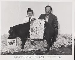 Champion hog at the Sonoma County Fair, Santa Rosa, California, 1972