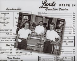 Lund's Drive In, 616 Petaluma Boulevard South, Petaluma, California, in the 1960s