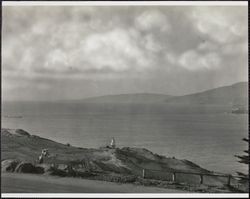 View of Golden Gate from Lincoln Park Golf Course, San Francisco, California, 1920s