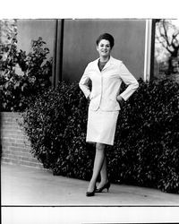 Unidentified young woman possibly associated with the Miss Sonoma County pageant, Santa Rosa, California, 1969