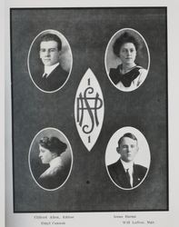 Petaluma High School Yearbook staff, Petaluma, California, 1911