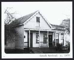 Greek Revival cottage with bargeboard decoration