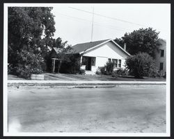 Bungalow-style home in an unidentified urban location in Sonoma County, California, 1960s or 1970s