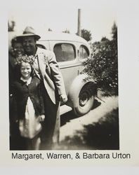 Margaret, Warren and Barbara Urton, about 1945