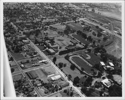 View from the air of Santa Rosa Junior College and Santa Rosa High School area