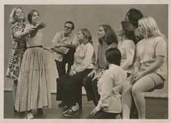 Rehearsing for a play at the Santa Rosa Junior College