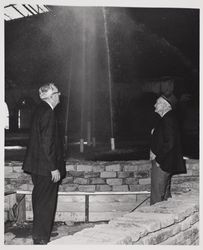 James Lyttle and Don Martin inspect Hall of Flowers construction