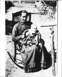 Maria Ignacia Valenzuela and her baby, Santa Rosa, California, about 1880