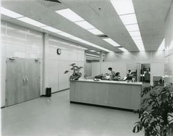 Interior of the Social Service building at the Sonoma County Administration Center, Santa Rosa, California, 1961