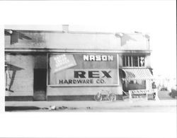 Aftermath of June 21, 1942 fire at Rex Hardware when it was at 5 Main Street, Petaluma, California