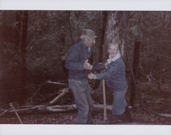 Jack and Irene Poff at the Wright Hill/Poff Ranch, north of Bodega Bay, California, in the 1980s