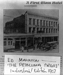 New American Hotel, Petaluma, California, 1907