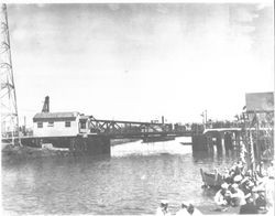 Opening ceremonies at D Street Bridge, Petaluma, California, 1933